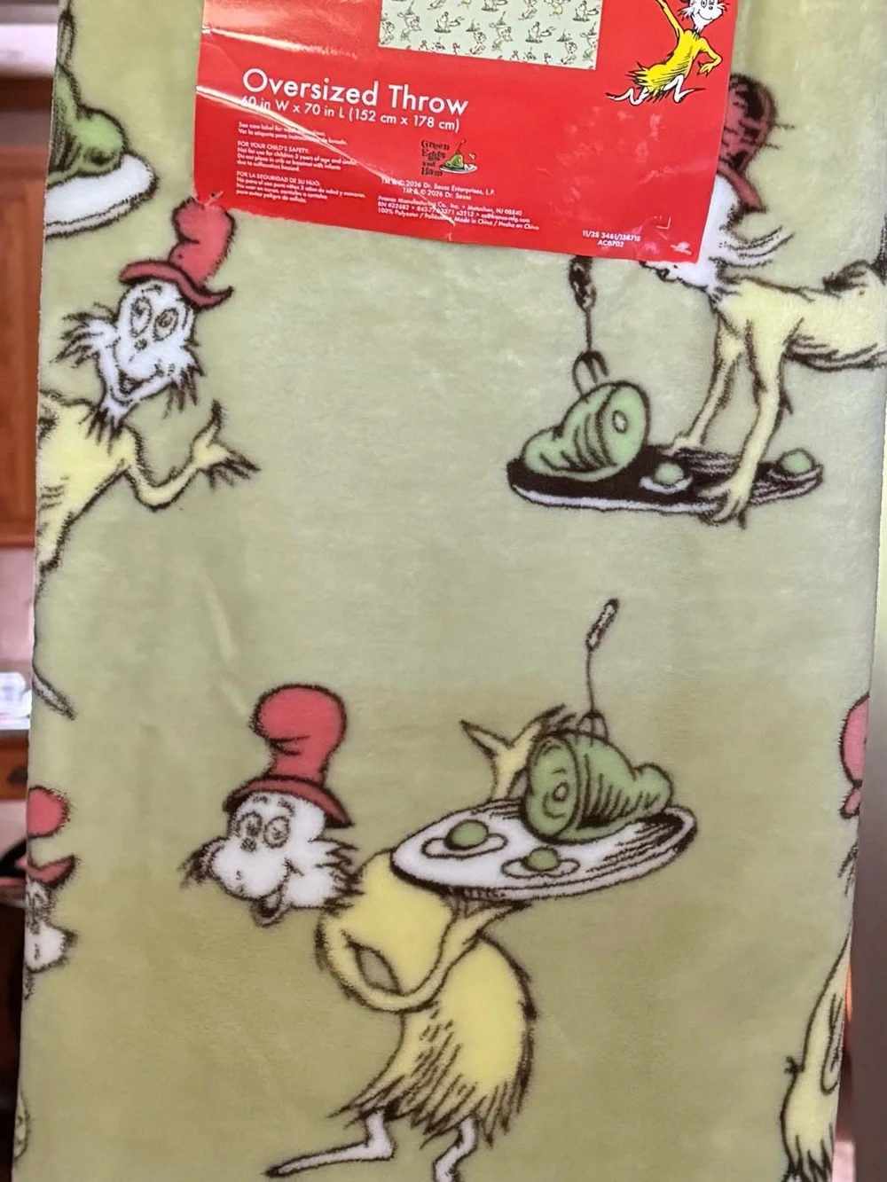 Dr. Seuss Blanket/Throw NWT